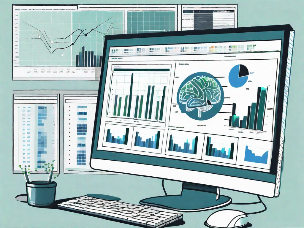 A computer screen displaying an excel spreadsheet with various charts and graphs