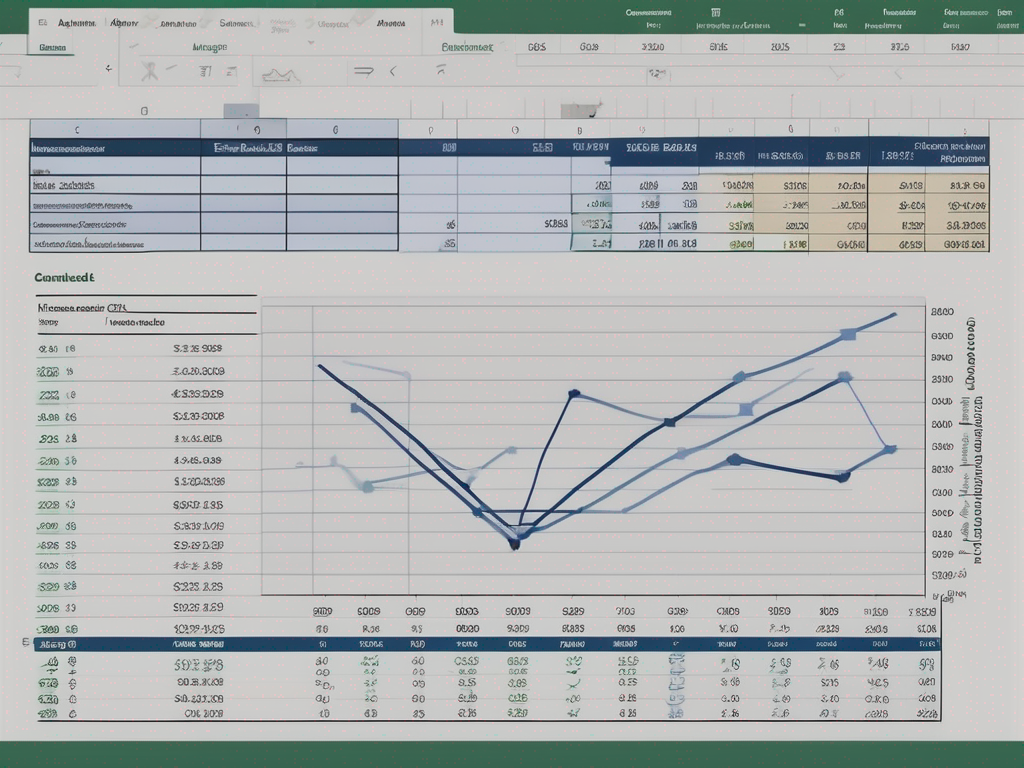 An open excel spreadsheet with highlighted cells indicating data input and a separate cell displaying the calculated variance