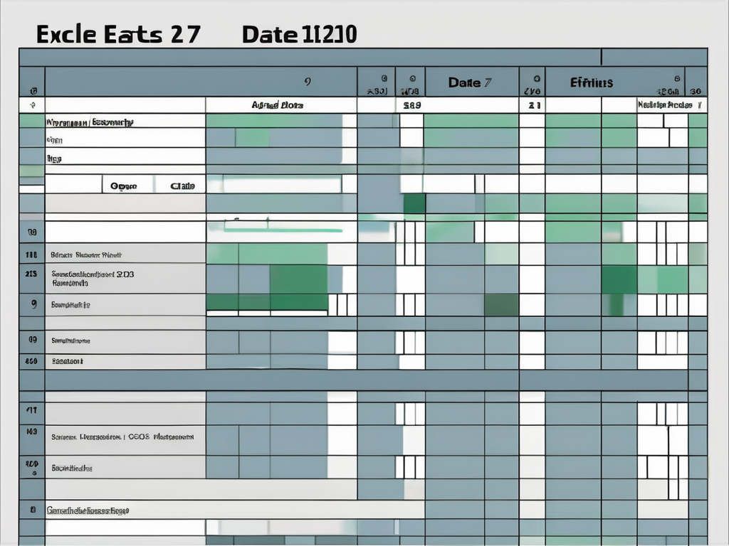 An open excel spreadsheet with various date entries in the cells