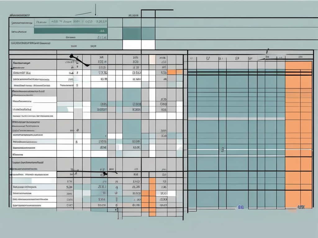 A spreadsheet on a computer screen