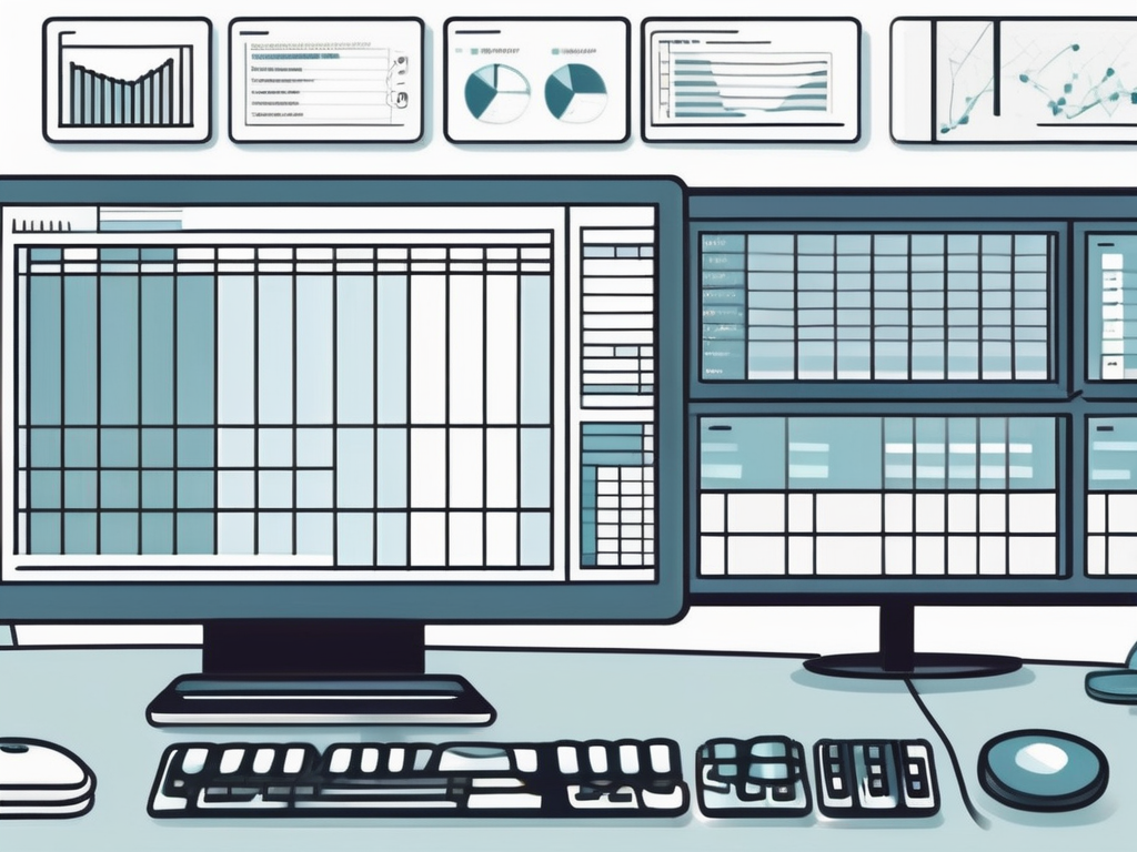 A computer screen displaying a spreadsheet with various cells highlighted