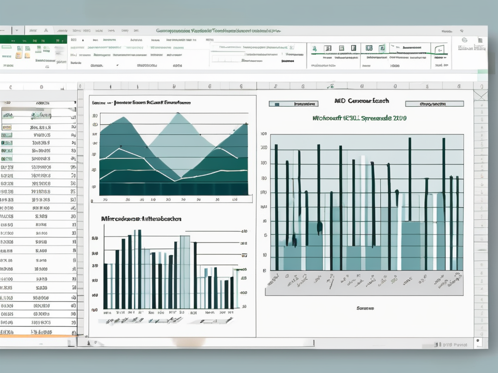 A computer screen displaying an open microsoft excel spreadsheet with highlighted cells indicating the use of the mid function