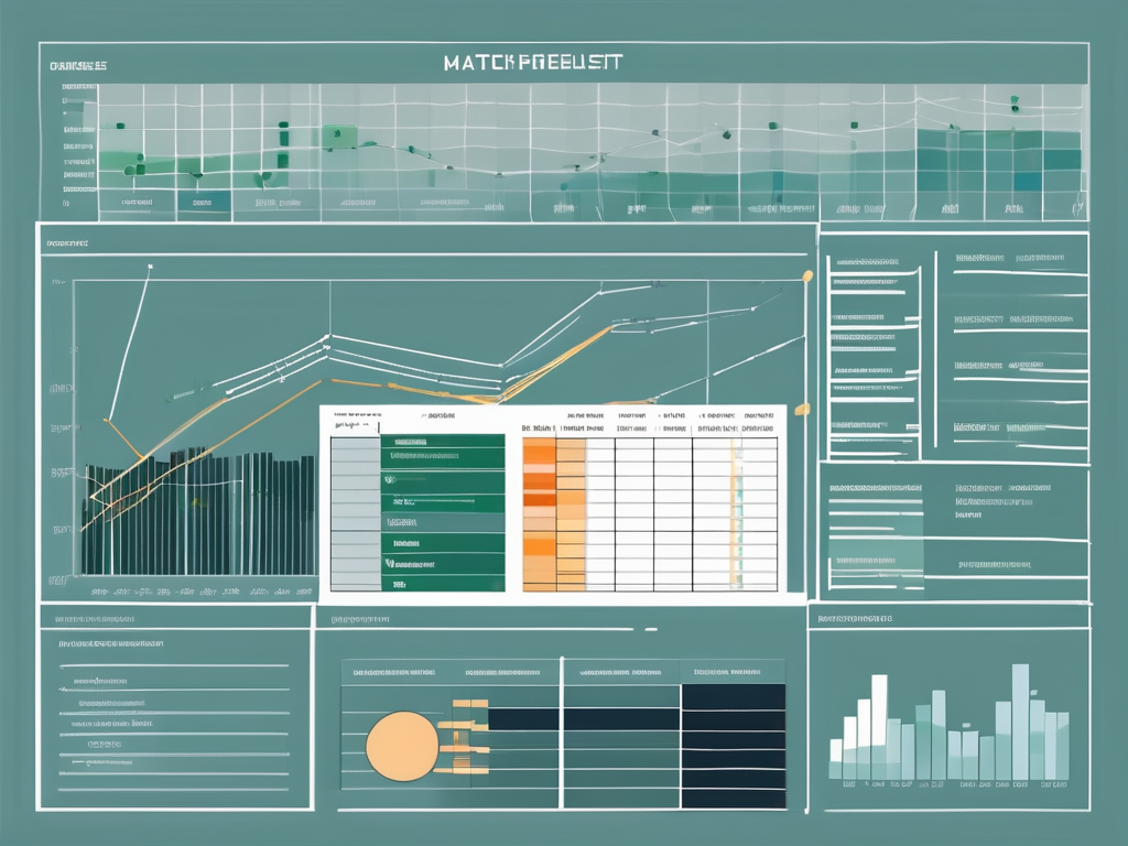 A computer screen displaying an excel spreadsheet with highlighted cells indicating the use of the match function