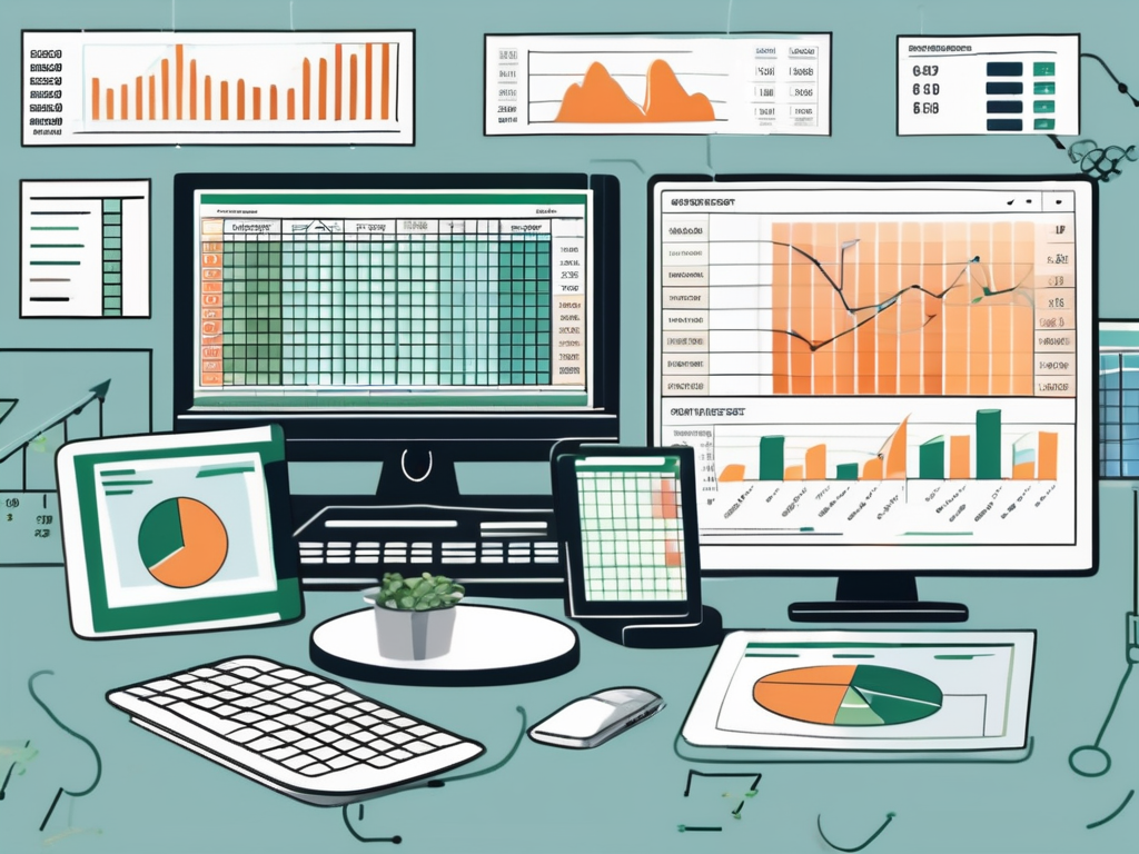 A computer screen displaying an excel spreadsheet with various cells highlighted