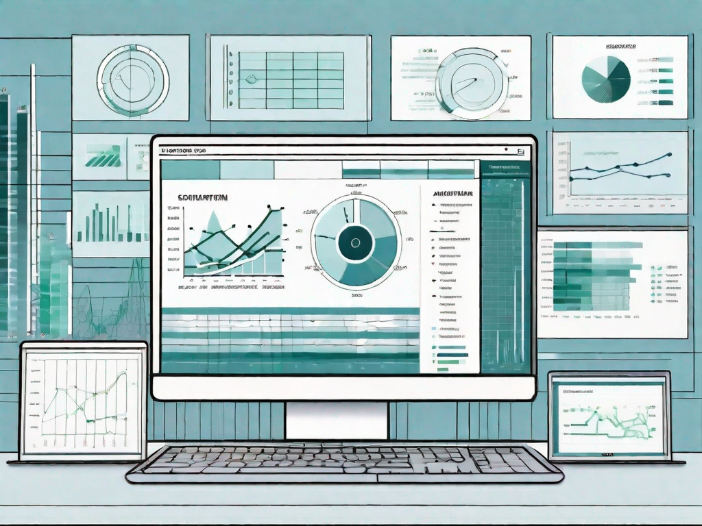 A computer screen displaying a complex excel spreadsheet with various charts and graphs