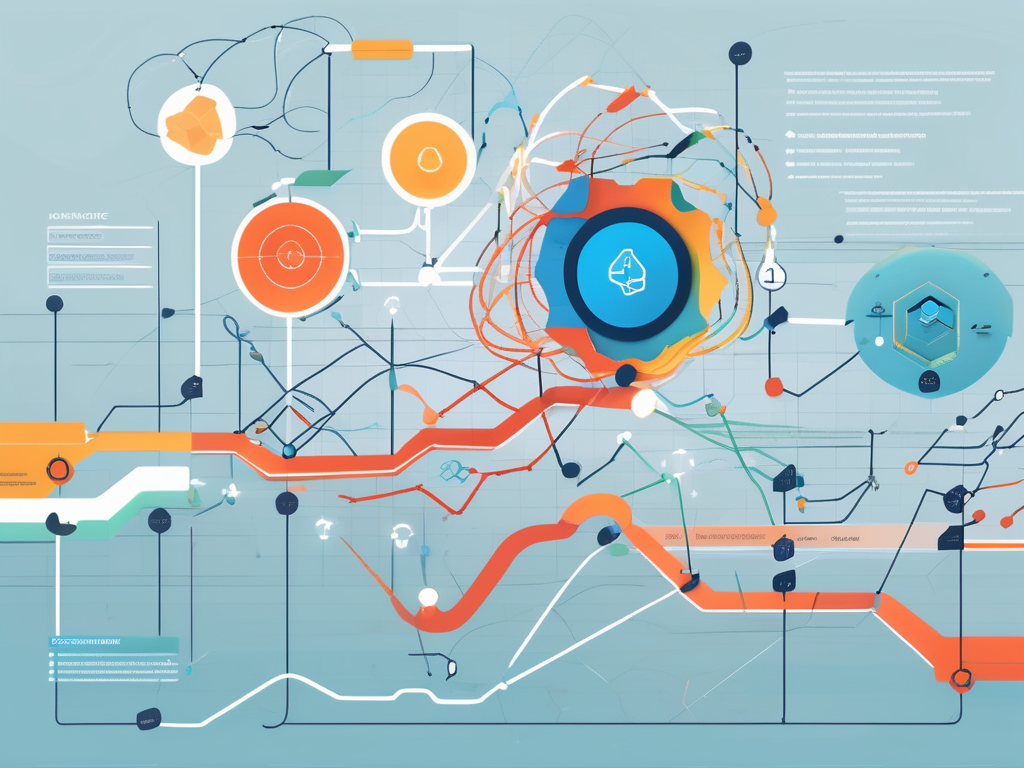 An abstract representation of a salesforce formula in action