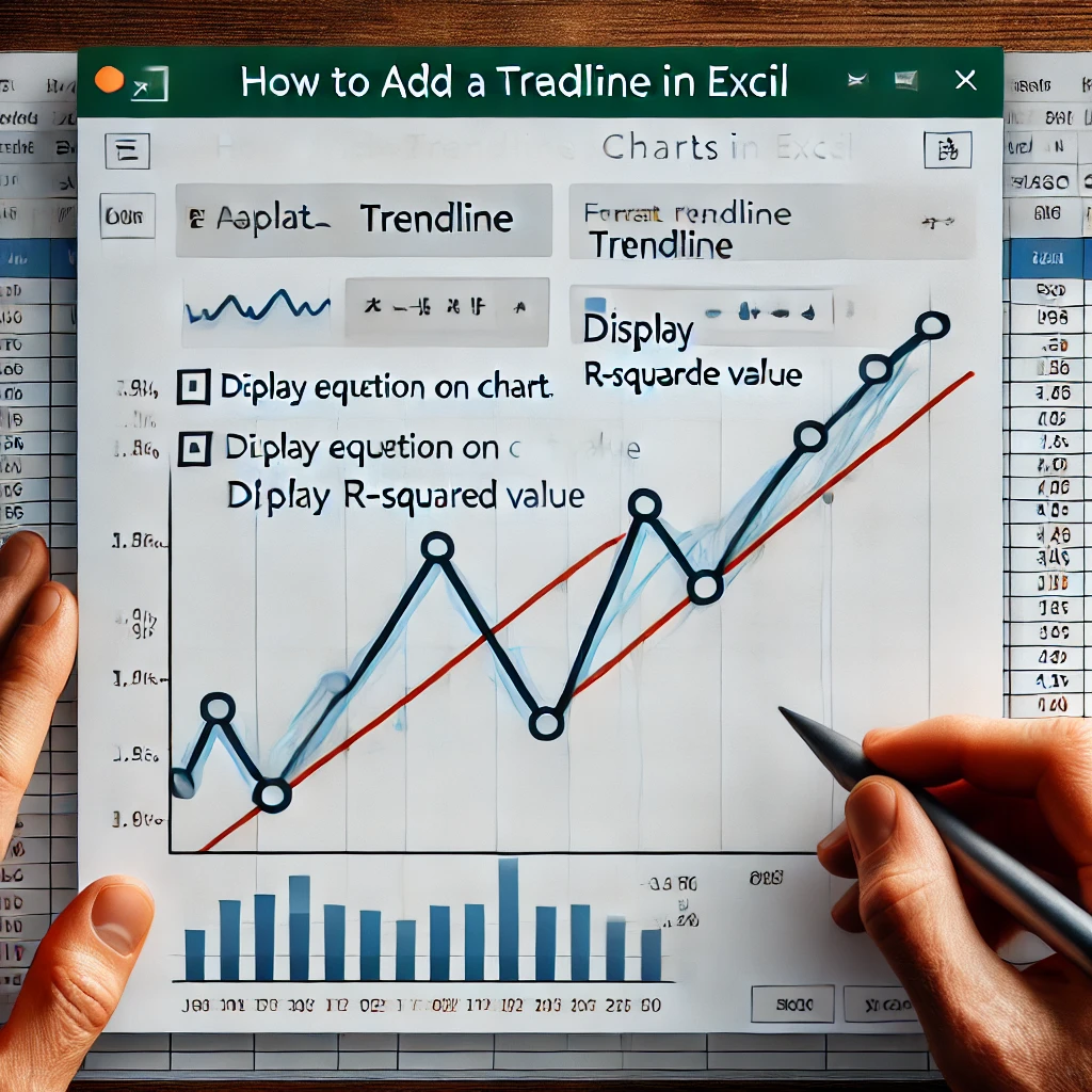 Adding and formatting trendlines in Excel charts.