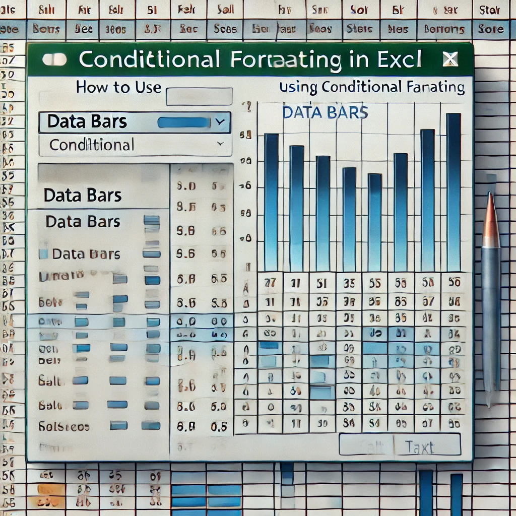 Visualizing data with data bars in Excel using conditional formatting.