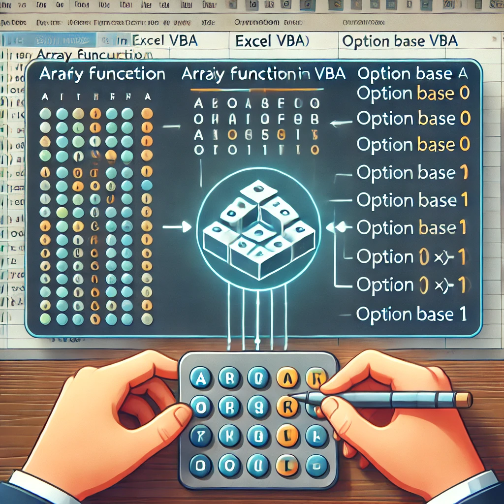 Array function example in Excel VBA with Option Base 0 and 1