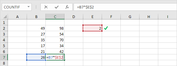 Locked absolute reference Locked absolute reference in Excel