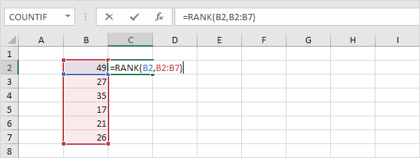 Relative range reference example Relative range reference in Excel