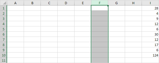 Add a Single Column in Excel Add a Single Column in Excel