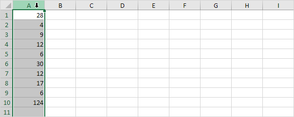 Select a Column Select a Column