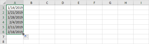 AutoFill Dates AutoFill Dates