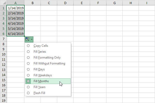 AutoFill Options AutoFill Options
