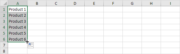 AutoFill Product Names AutoFill Product Names