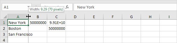 Change Column Width Change Column Width