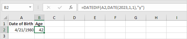 Calculate Age on Specific Date Calculate Age on Specific Date