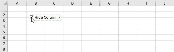 Use Checkbox to Hide Column Use Checkbox to Hide Column