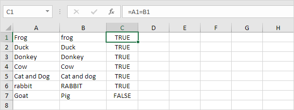 Case-insensitive Comparison Case-insensitive Comparison