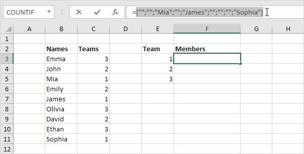 Array Constant Array Constant