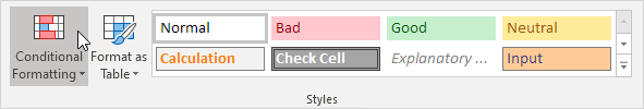 Click Conditional Formatting Click Conditional Formatting