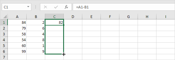 Copy Formula Down Copy Formula Down