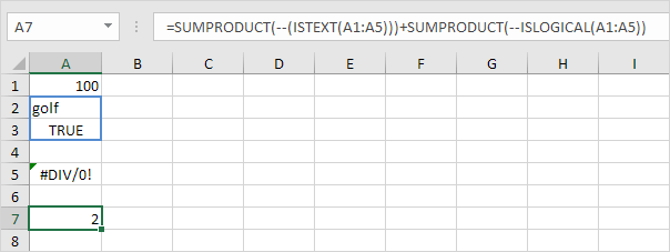 Count Cells with Text and Count Booleans Count Cells with Text and Count Booleans