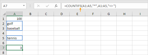 Count Cells with Text and Exclude Cells with a Space Character Count Cells with Text and Exclude Cells with a Space Character