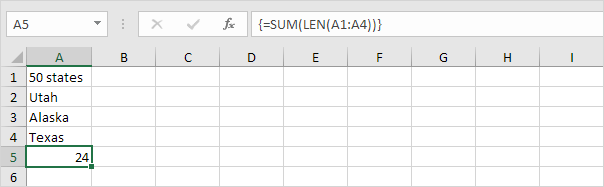 Count Characters in a Range of Cells Count Characters in a Range of Cells