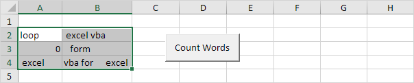 Count Words in Excel VBA Count Words in Excel VBA