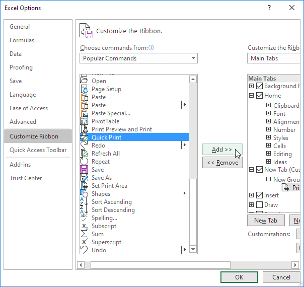 Add Commands to the Ribbon Add Commands to the Ribbon