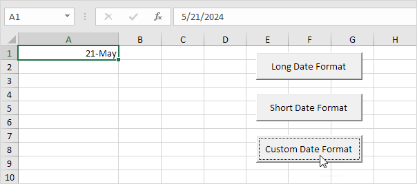 Custom Date Format in Excel VBA Custom Date Format in Excel VBA