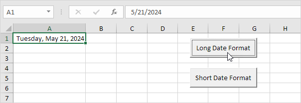 Long Date Format in Excel VBA Long Date Format in Excel VBA