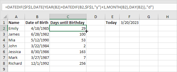 Upcoming Birthdays Upcoming Birthdays