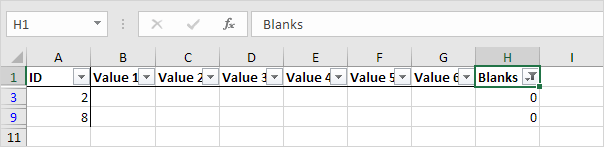 Empty Rows Empty Rows