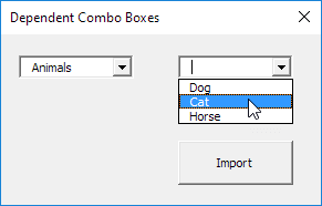 Dependent Combo Boxes in Excel VBA - FormulasHQ