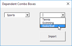 Dependent Combo Boxes in Excel VBA Dependent Combo Boxes in Excel VBA