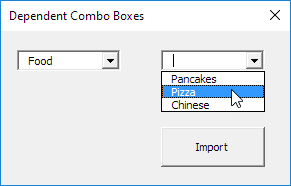 Dependent Combo Boxes in Excel VBA Dependent Combo Boxes in Excel VBA