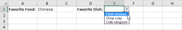Dependent Drop-down Lists in Excel Dependent Drop-down Lists in Excel