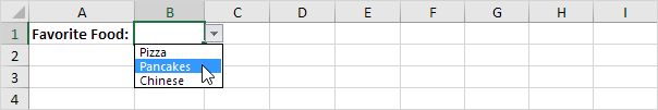 Drop-down List in Excel Drop-down List in Excel