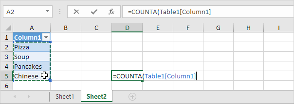Structured Reference Structured Reference