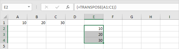 Old TRANSPOSE function Old TRANSPOSE function