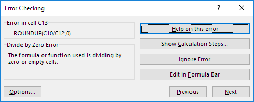 Error Checking Result Error Checking Result