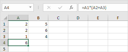 Copy a Formula Example Copy a Formula Example