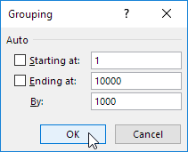 Grouping Options Grouping Options