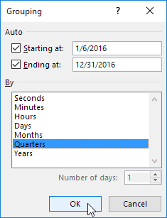 Grouping Options Grouping Options
