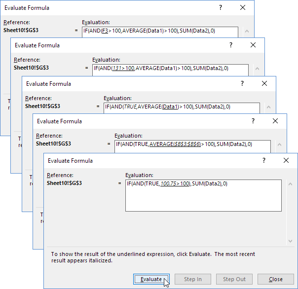 Evaluate IF formula Evaluate IF formula