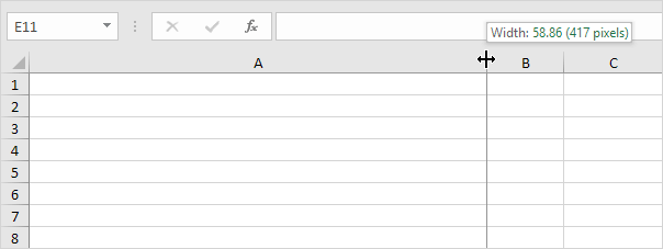 Change Column Width Change Column Width
