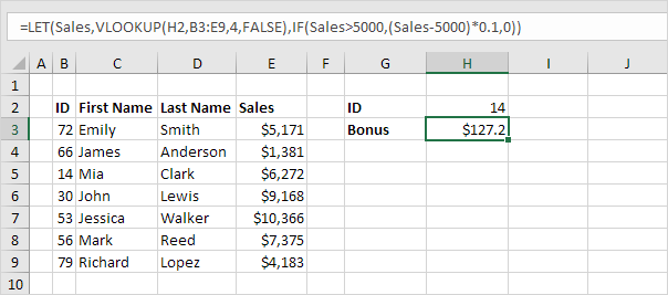 Advanced LET function Advanced LET function